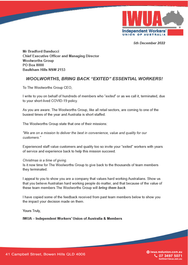 Letter to Woolworths CEO - 05_12_20221024_1